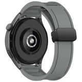 For-Amazfit-Balance-22mm-Fold-Magnetic-Buckle-Silicone-Watch-Band(Grey)