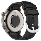 For-Amazfit-Balance-A2286-Vertical-Texture-Silicone-Watch-Band(Black)