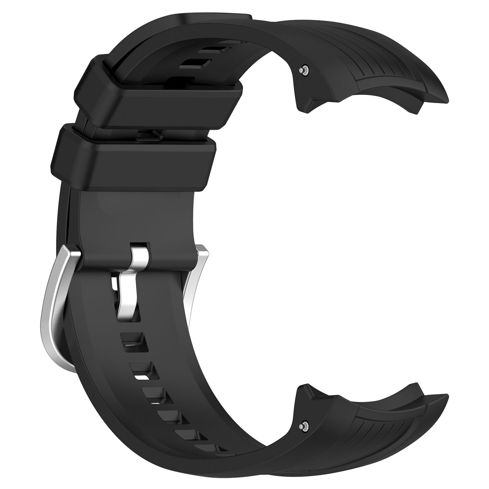 For-Amazfit-Balance-A2286-Vertical-Texture-Silicone-Watch-Band(Black)