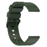 For-Amazfit-Bip-3-20mm-Step-Silicone-Strap-Stainless-Steel-Black-Buckle(Army-Green)