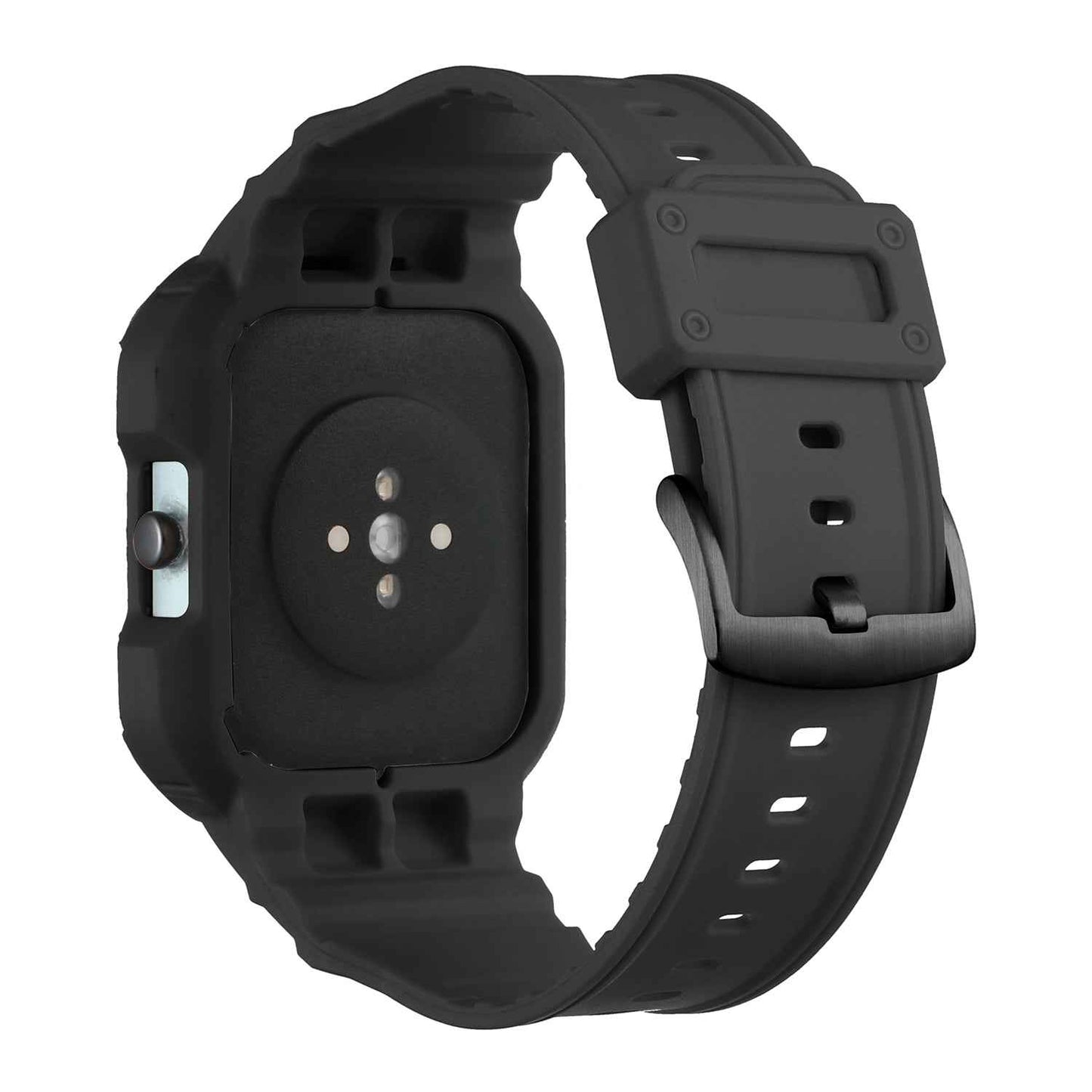 For-Amazfit-GTS-4-/-3-/-2-/-1-Universal-Integrated-Silicone-Watch-Band(Black)