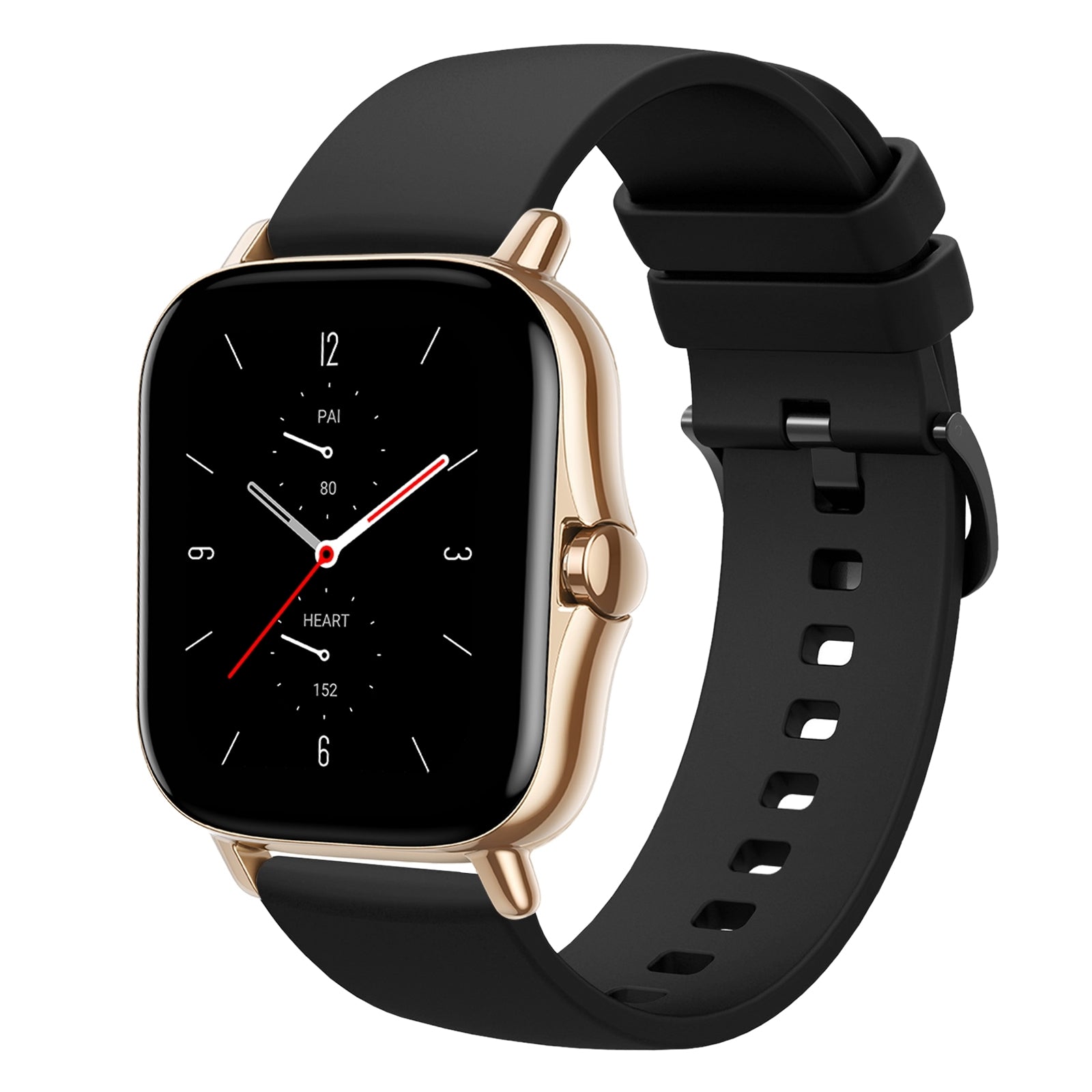 For-Amazfit-GTS-2-20mm-Solid-Color-Soft-Silicone-Watch-Band(Black)