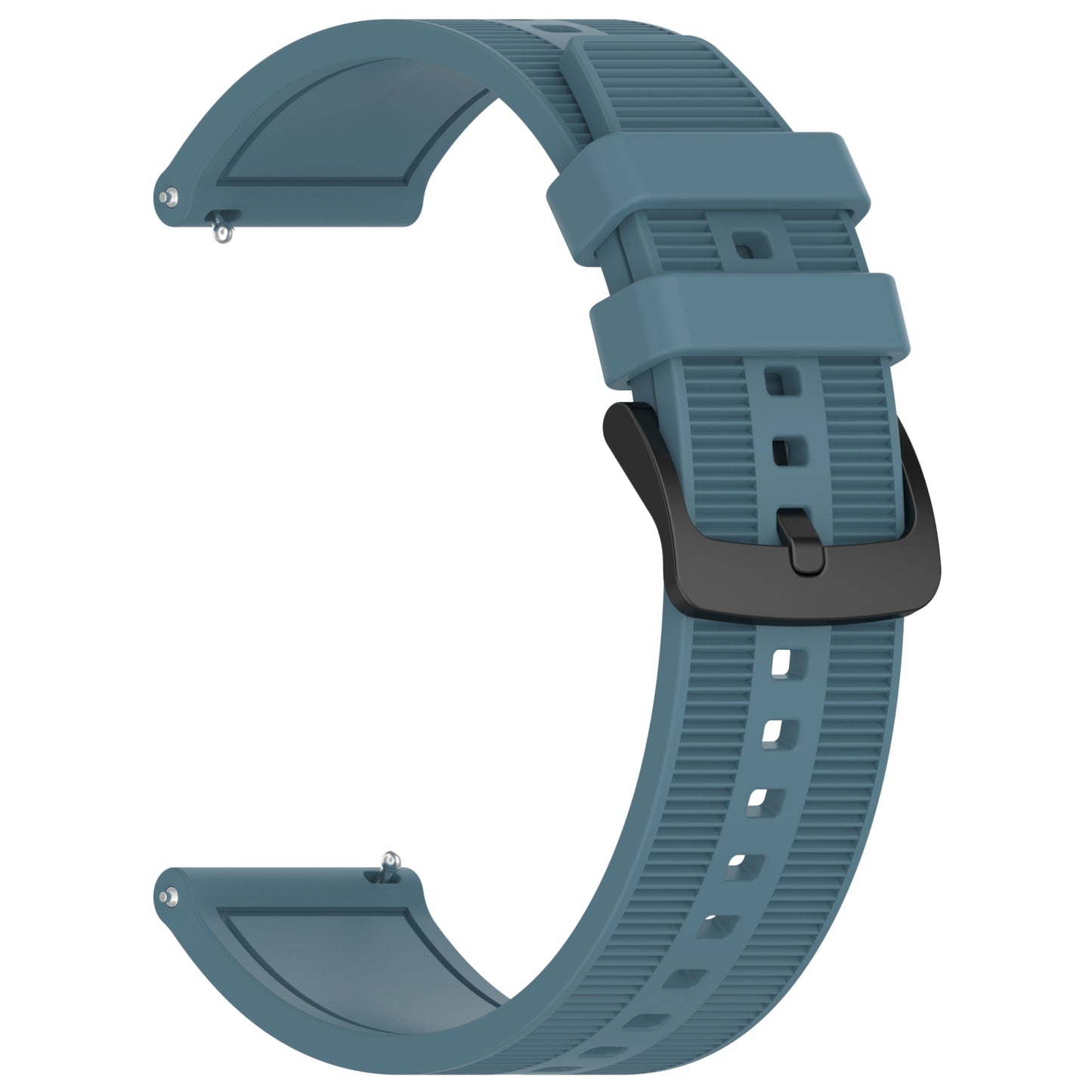 For-Amazfit-GTR-2e-22mm-Textured-Silicone-Solid-Color-Watch-Band(Rock-Cyan)