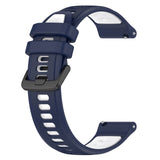 For-Amazfit-GTR-2-22MM-Sports-Two-Color-Silicone-Watch-Band(Midnight-Blue+White)