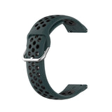 For-Amazfit-GTS-4-20mm-Perforated-Breathable-Sports-Silicone-Watch-Band(Olive-Green+Black)