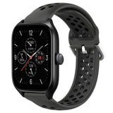 For-Amazfit-GTS-4-20mm-Perforated-Breathable-Sports-Silicone-Watch-Band(Black)