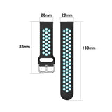 For-Amazfit-GTS-4-20mm-Perforated-Breathable-Sports-Silicone-Watch-Band(Black)