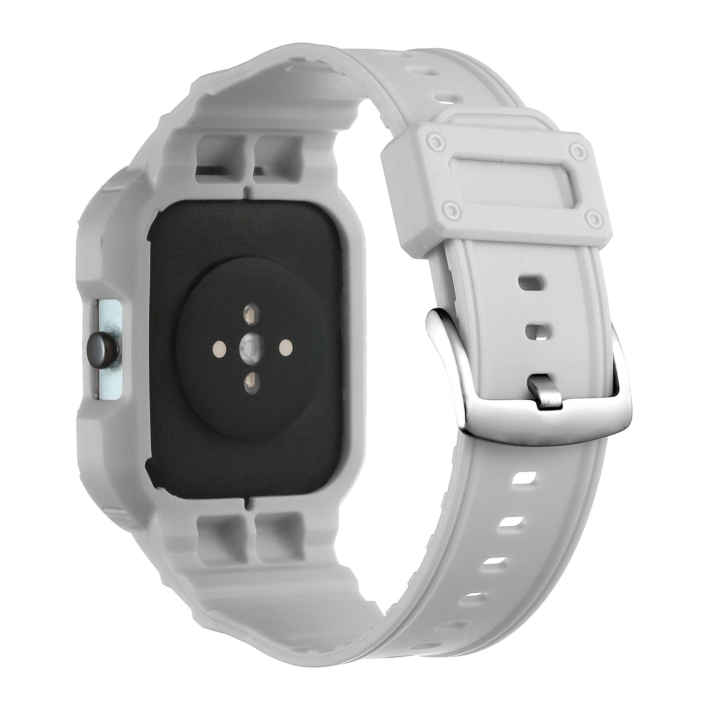 For-Amazfit-GTS-4-/-3-/-2-/-1-Universal-Integrated-Silicone-Watch-Band(Light-Gray)