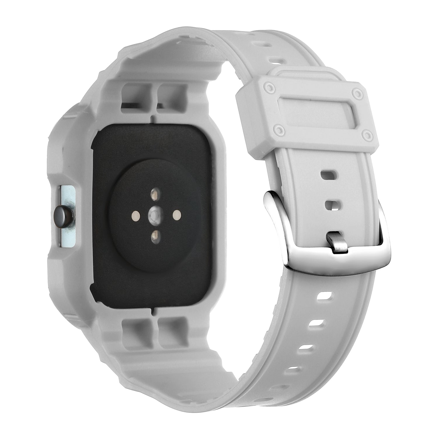 For-Amazfit-GTS-4-/-3-/-2-/-1-Universal-Integrated-Silicone-Watch-Band(Light-Gray)