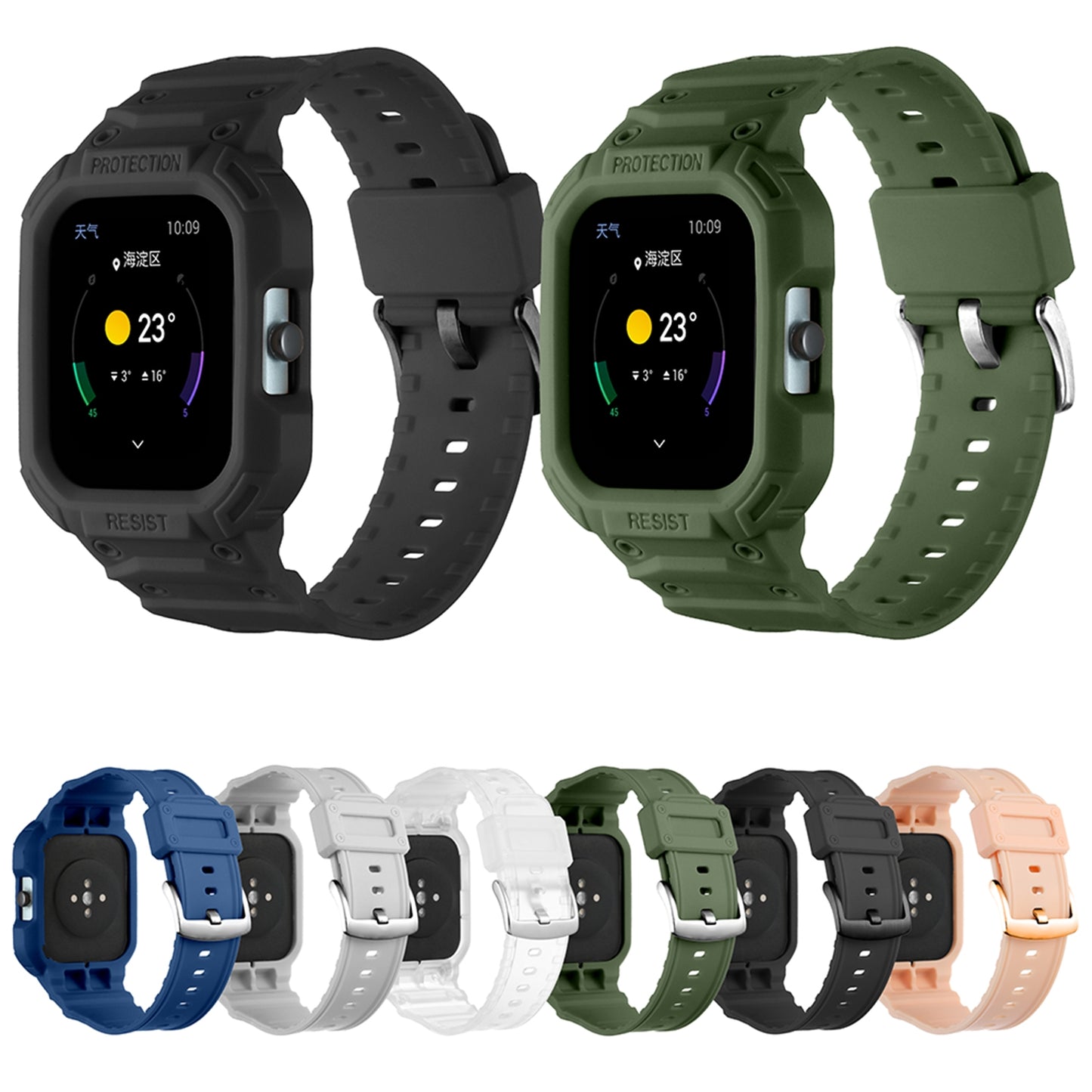 For-Amazfit-GTS-4-/-3-/-2-/-1-Universal-Integrated-Silicone-Watch-Band(Light-Gray)
