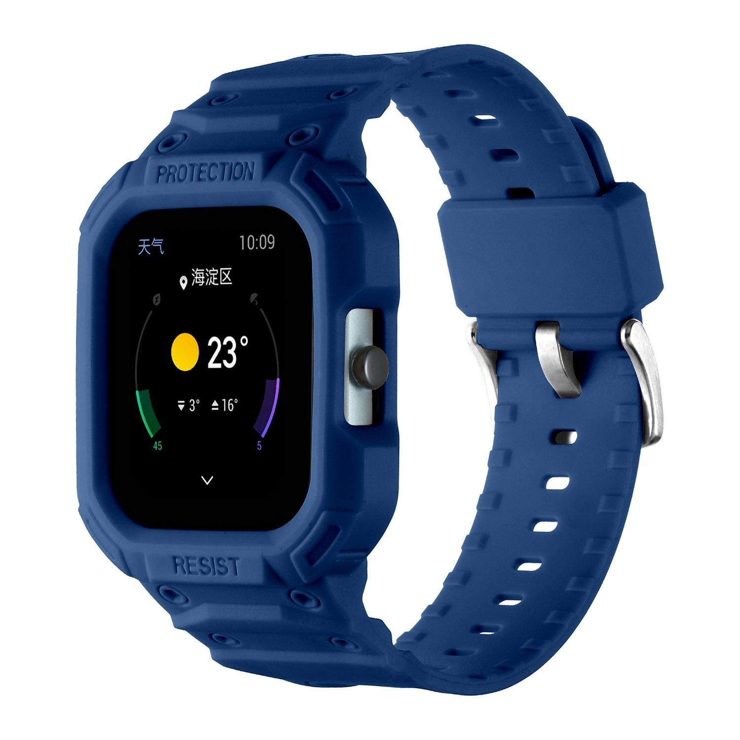 For-Amazfit-GTS-4-/-3-/-2-/-1-Universal-Integrated-Silicone-Watch-Band(Midnight-Blue)
