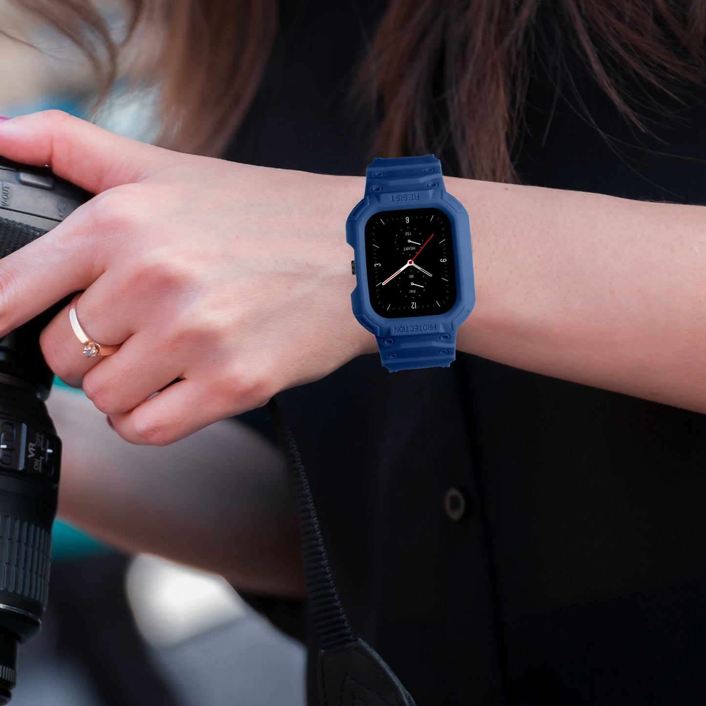 For-Amazfit-GTS-4-/-3-/-2-/-1-Universal-Integrated-Silicone-Watch-Band(Midnight-Blue)