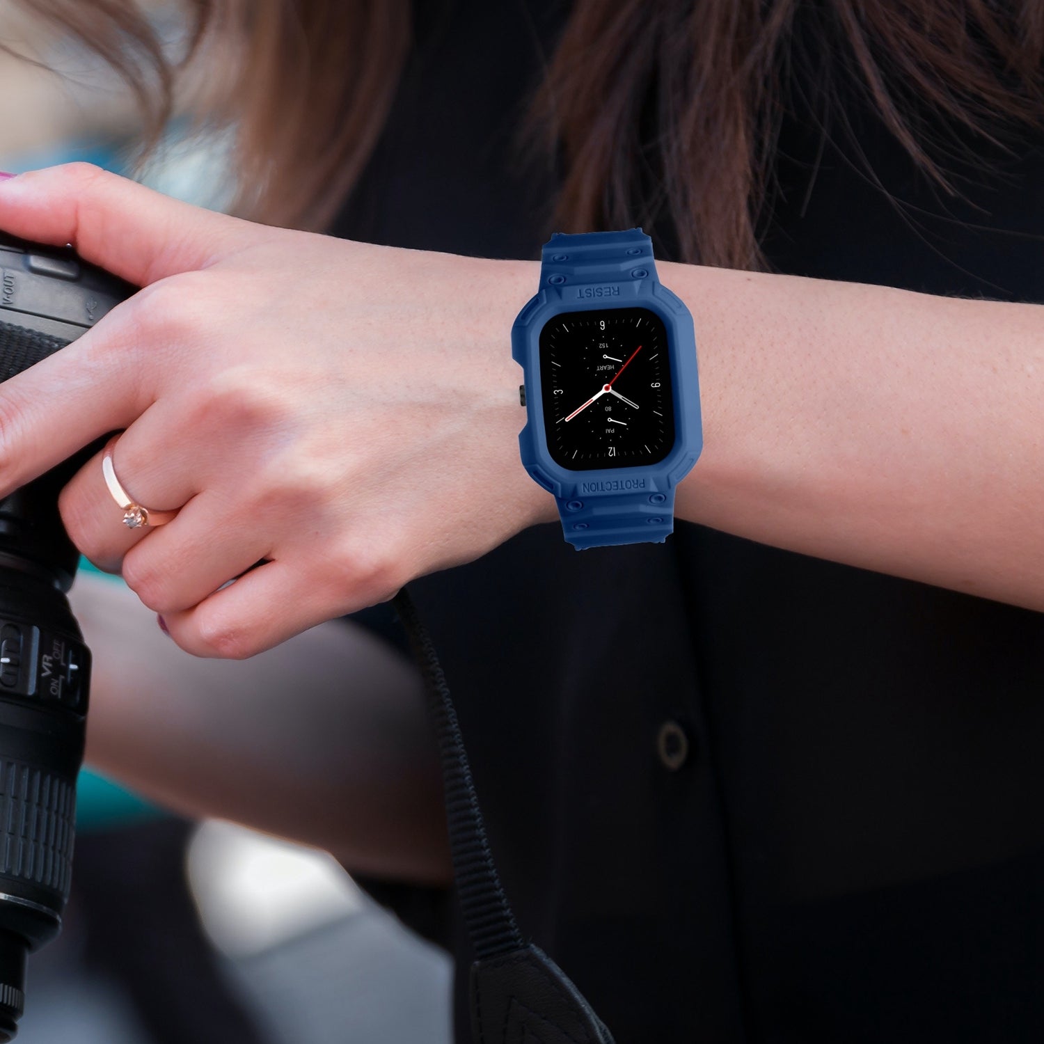 For-Amazfit-GTS-4-/-3-/-2-/-1-Universal-Integrated-Silicone-Watch-Band(Midnight-Blue)