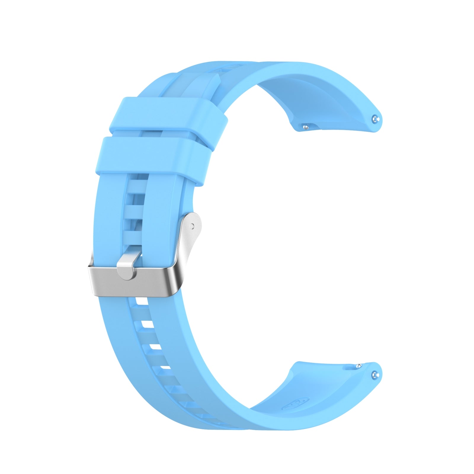 For-Amazfit-GTS-2e-/-GTS-2-20mm-Silicone-Watch-Band-with-Silver-Buckle(Sky-Blue)