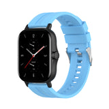 For-Amazfit-GTS-2e-/-GTS-2-20mm-Silicone-Watch-Band-with-Silver-Buckle(Sky-Blue)