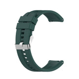 For-Amazfit-GTS-2e-/-GTS-2-20mm-Silicone-Watch-Band-with-Silver-Buckle(Dark-Green)