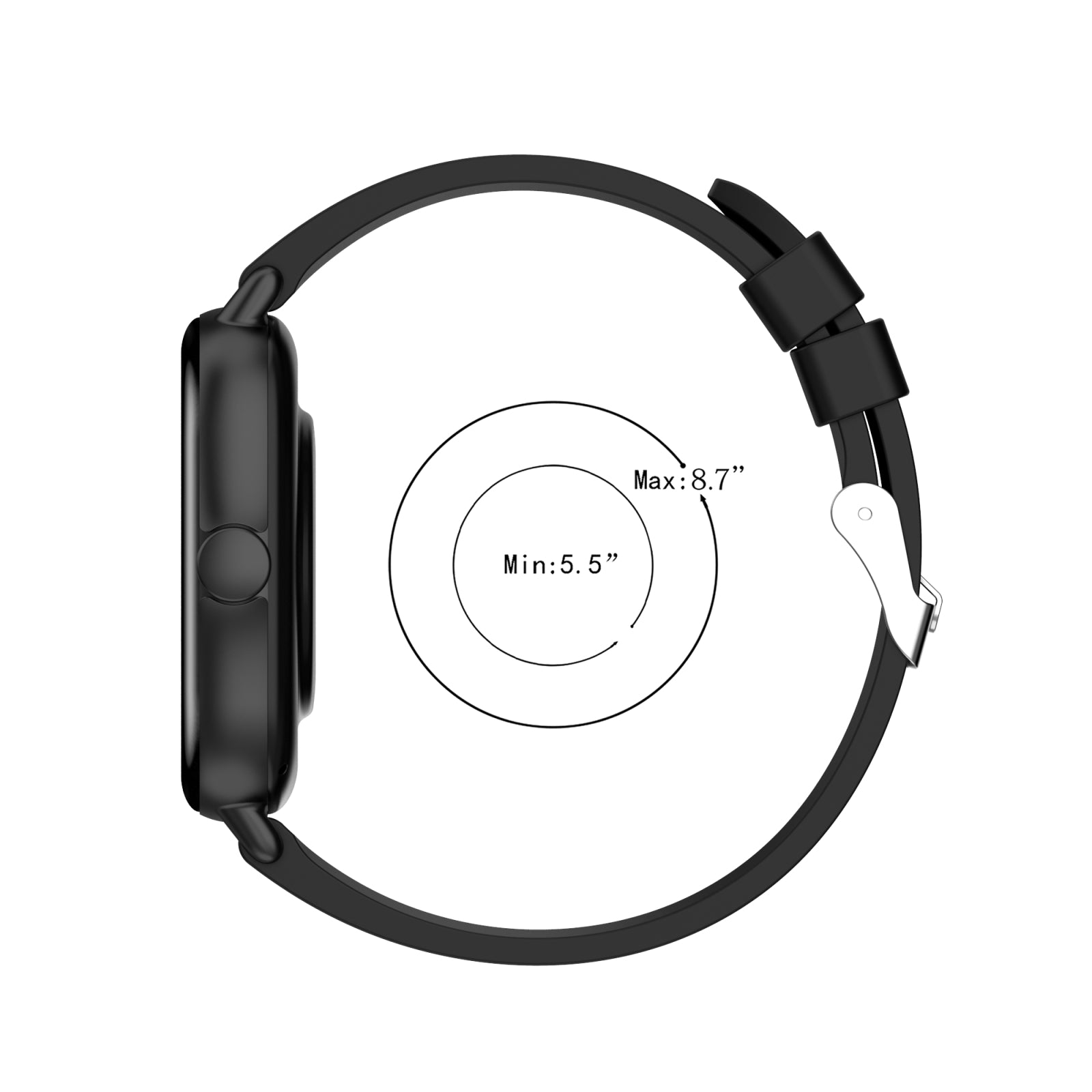 For-Amazfit-GTS-2e-/-GTS-2-20mm-Silicone-Watch-Band-with-Silver-Buckle(Dark-Green)