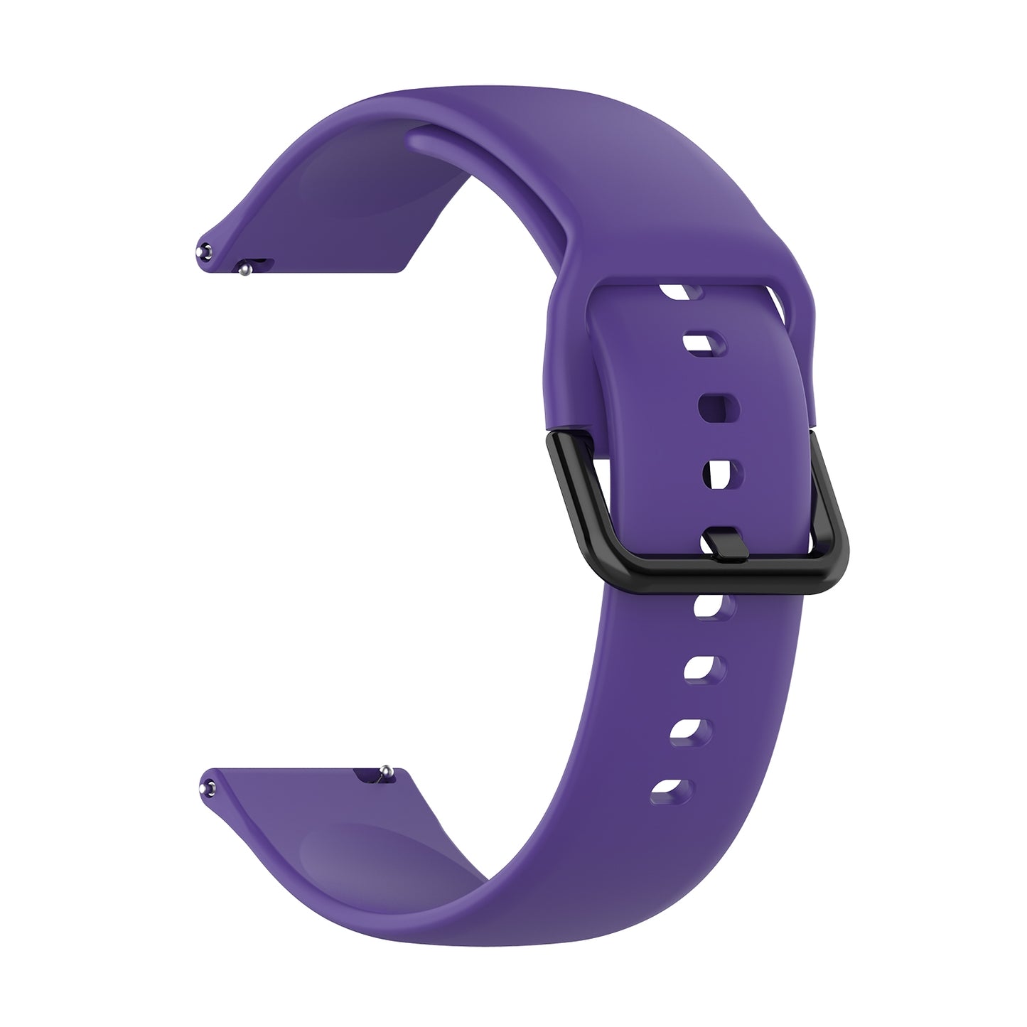 For-Amazfit-GTS4-Mini-Solid-Color-Soft-Silicone-Watch-Band,-Size:S-Size(Purple)