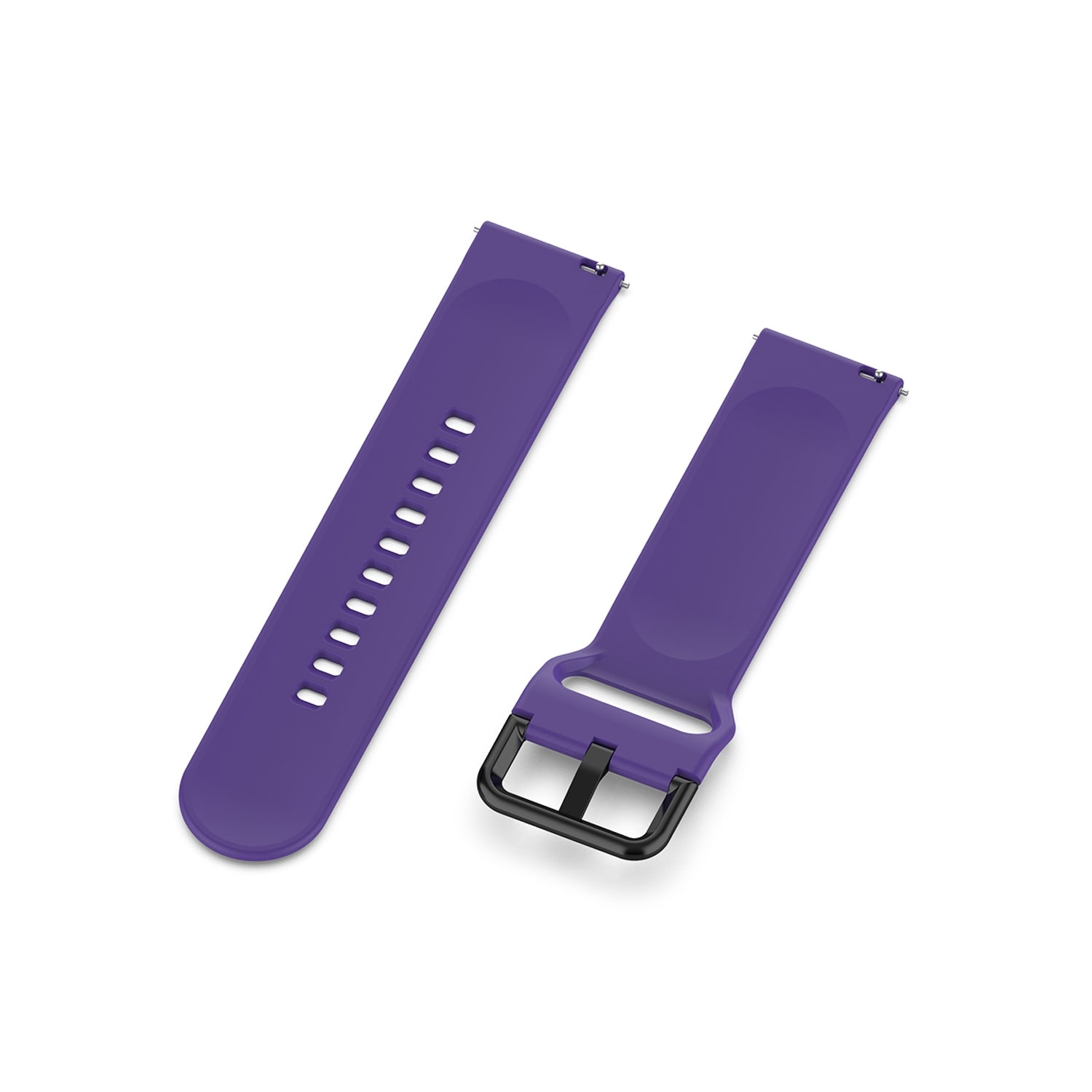 For-Amazfit-GTS4-Mini-Solid-Color-Soft-Silicone-Watch-Band,-Size:S-Size(Purple)