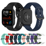 For-Amazfit-GTS4-Mini-Solid-Color-Soft-Silicone-Watch-Band,-Size:S-Size(Purple)