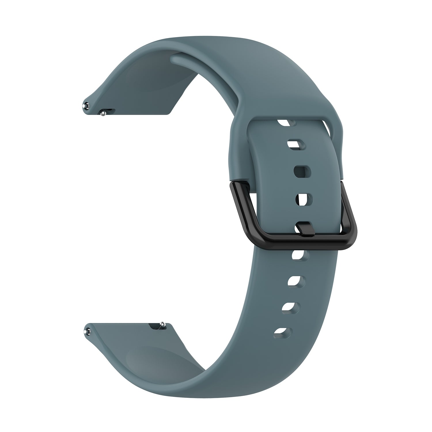 For-Amazfit-GTS4-Mini-Solid-Color-Soft-Silicone-Watch-Band,-Size:Large-Size(Rock-Blue)