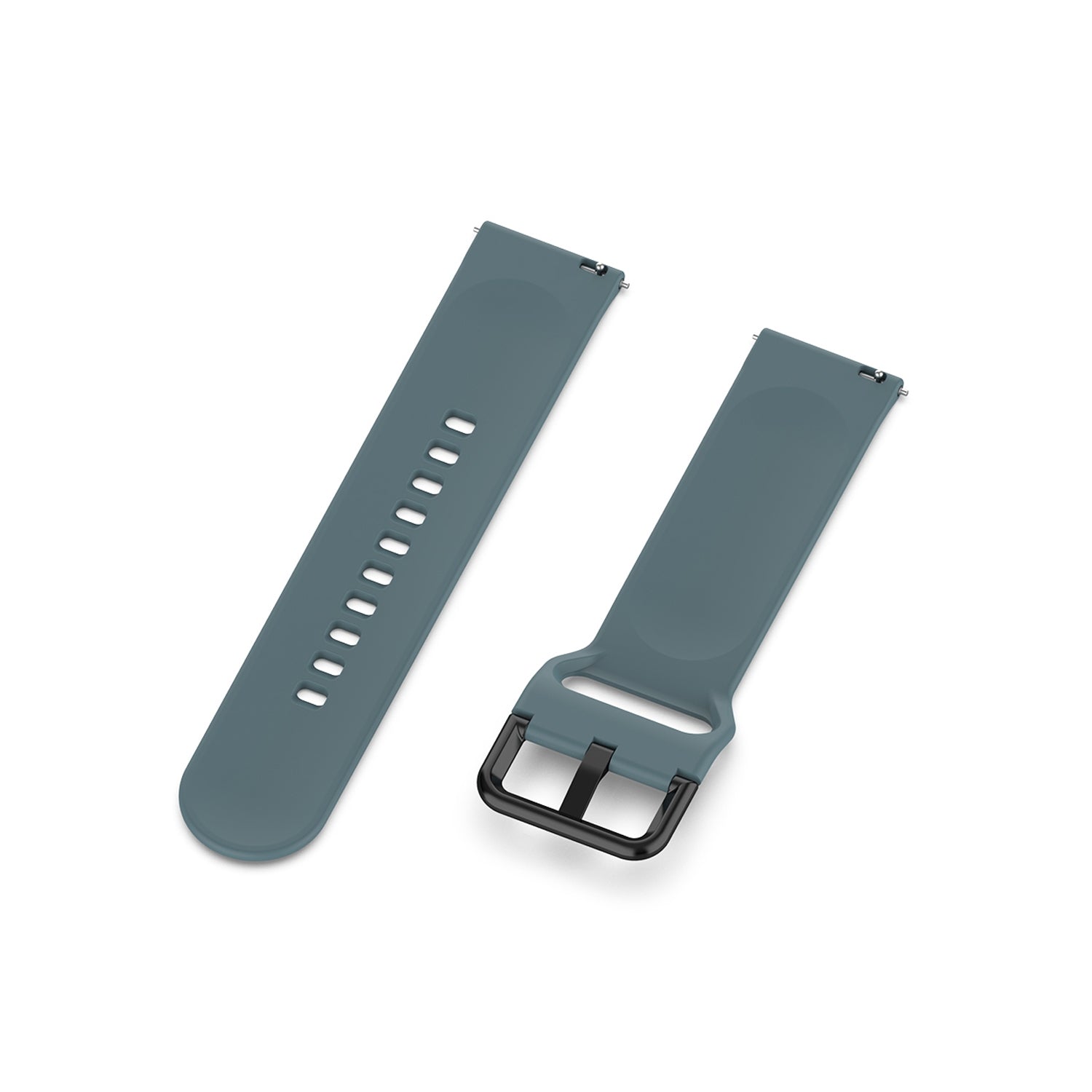 For-Amazfit-GTS4-Mini-Solid-Color-Soft-Silicone-Watch-Band,-Size:Large-Size(Rock-Blue)