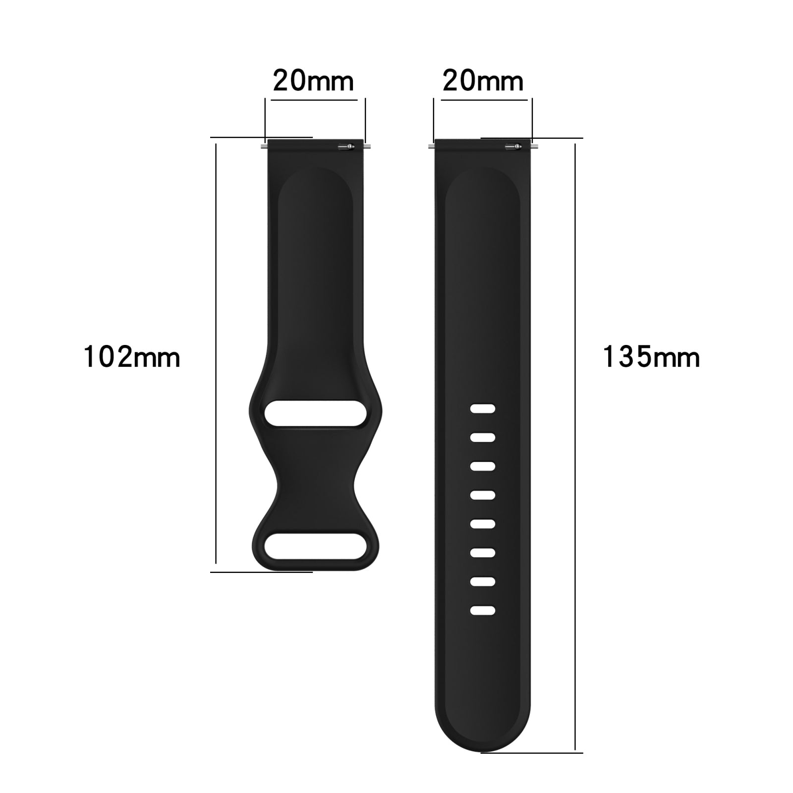 For-Amazfit-GTS-3-20mm-Solid-Color-Silicone-Watch-Band(Pink)
