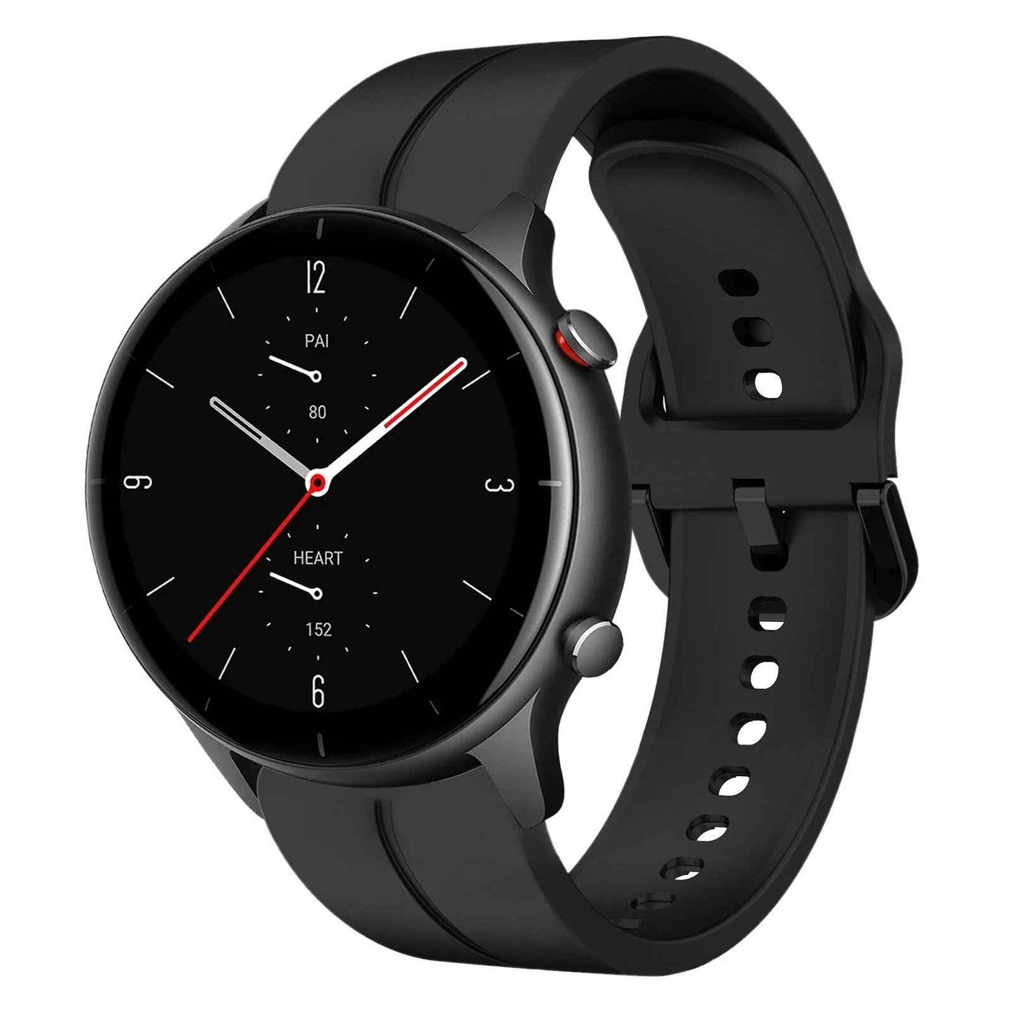 For-Amazfit-GTR-2e-22mm-Loop-Silicone-Watch-Band(Black)