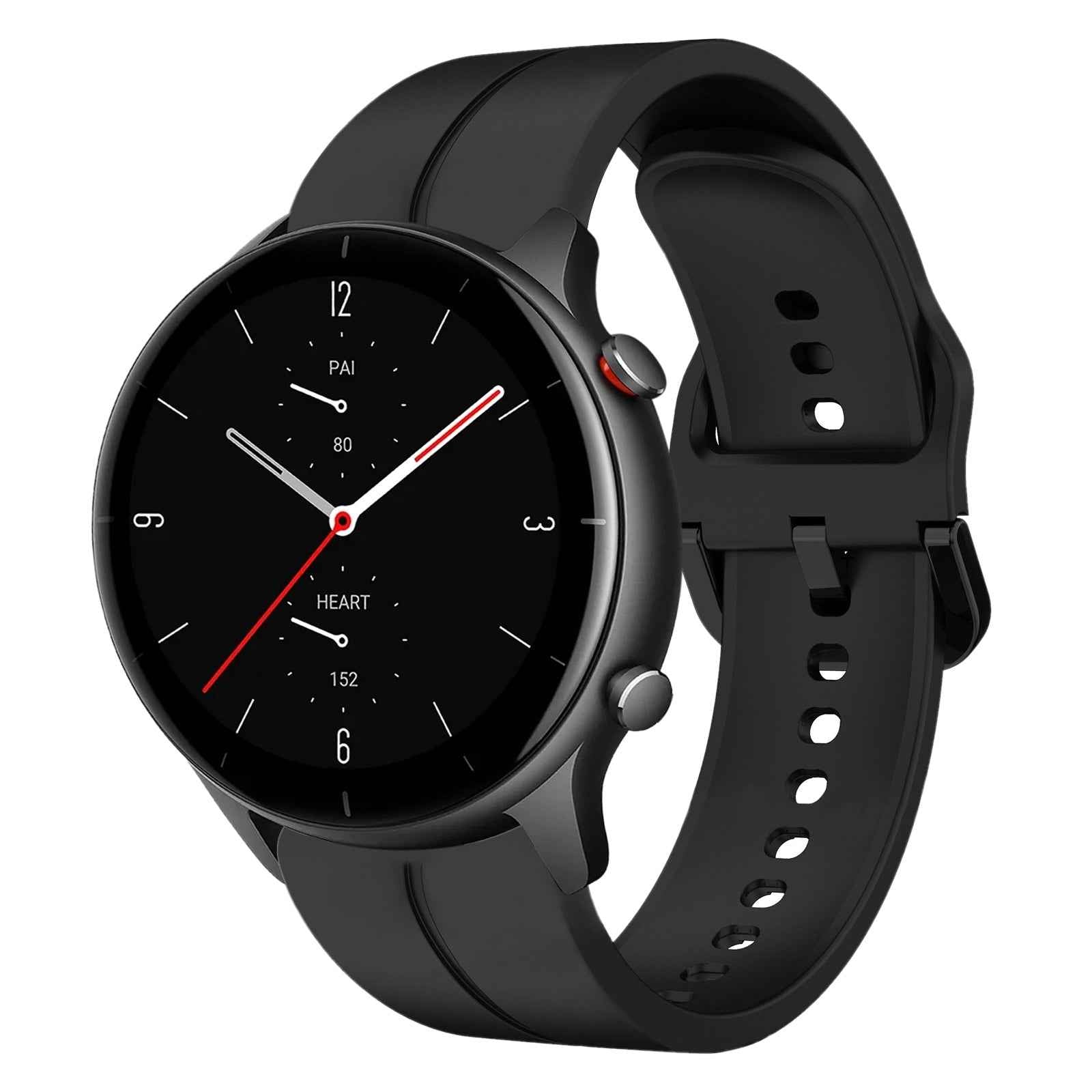 For-Amazfit-GTR-2e-22mm-Loop-Silicone-Watch-Band(Black)