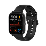 For-Amazfit-GTS4-Mini-Solid-Color-Soft-Silicone-Watch-Band,-Size:S-Size(Black)