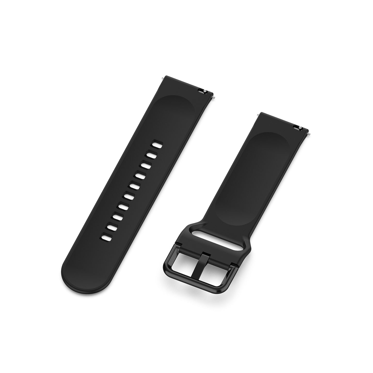 For-Amazfit-GTS4-Mini-Solid-Color-Soft-Silicone-Watch-Band,-Size:S-Size(Black)