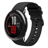For-Amazfit-Pace-22mm-Solid-Color-Soft-Silicone-Watch-Band(Black)
