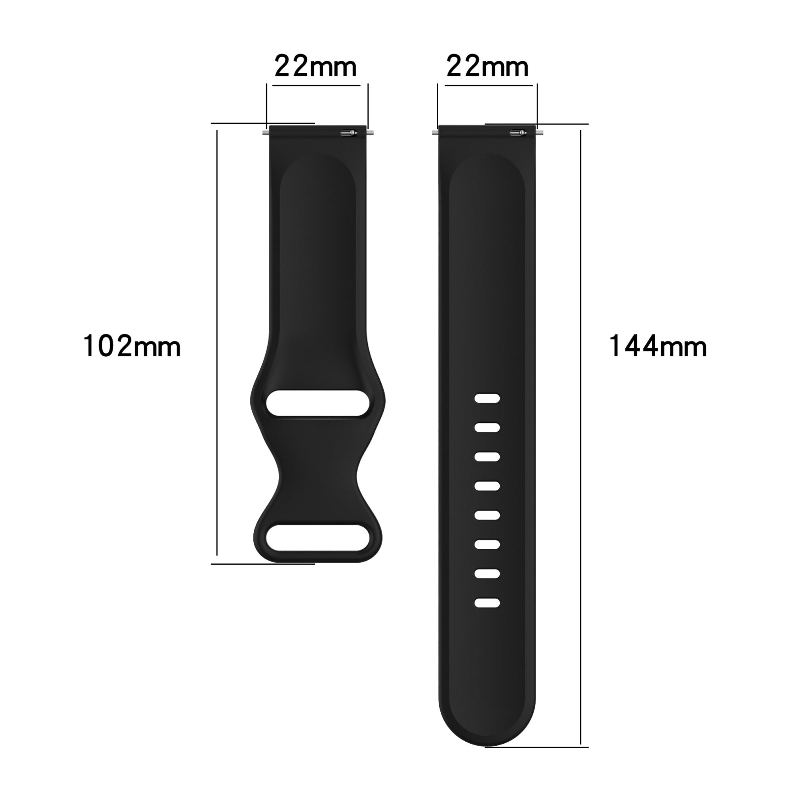 For-Amazfit-Stratos-2-22mm-Silicone-Solid-Color-Watch-Band(Green)