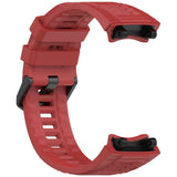 For-Amazfit-T-Rex-3-Solid-Color-Needle-Buckle-Silicone-Watch-Band(Red)