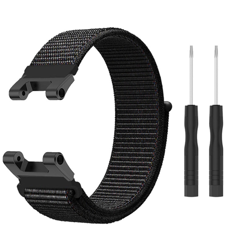 For-Amazfit-T-Rex-/-T-Rex-Pro-/-Ares-Nylon-Loop-Watch-Band(Official-Black)
