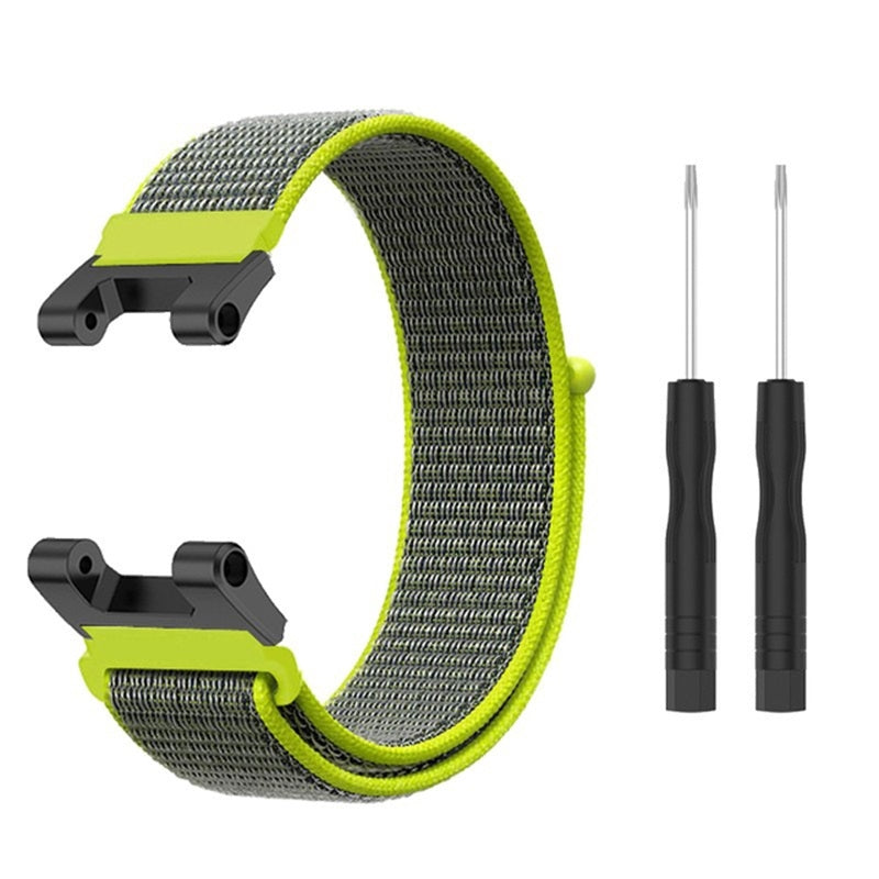 For-Amazfit-T-Rex-/-T-Rex-Pro-/-Ares-Nylon-Loop-Watch-Band(Grey-Green)