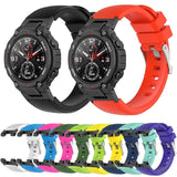 For-Amazfit-T-Rex-/-T-Rex-Pro-/-Ares-Twill-Silicone-Watch-Band(Black)