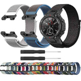 For-Amazfit-T-Rex-/-T-Rex-Pro-/-Ares-Nylon-Loop-Watch-Band(Dark-Grey)