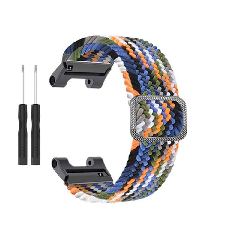 For-Amazfit-T-Rex-/-T-Rex-Pro-/-Ares-Adjustable-Buckle-Braided-Nylon-Watch-Band(Colorful)