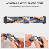 For-Amazfit-T-Rex-/-T-Rex-Pro-/-Ares-Adjustable-Buckle-Braided-Nylon-Watch-Band(Colorful)