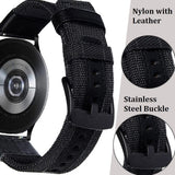 For-Amazfit-T-Rex-/-T-Rex-Pro-/-Ares-Leather-Nylon-Watch-Band(Khaki)
