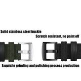 For-Amazfit-T-Rex-/-T-Rex-Pro-/-Ares-Leather-Nylon-Watch-Band(Khaki)