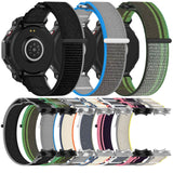 For-Amazfit-T-Rex-3-Two-Tone-Nylon-Hook-and-Loop-Fastener-Watch-Band(Orange-Beige)