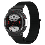 For-Amazfit-T-Rex2-Nylon-Loop-Buckle-Watch-Band(Black)