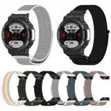 For-Amazfit-T-Rex2-Nylon-Loop-Buckle-Watch-Band(Black)