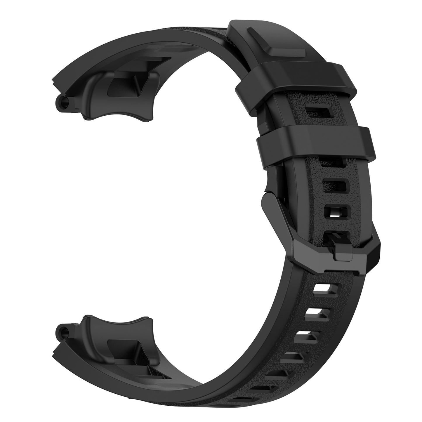For-Amazfit-T-Rex-2-Silicone-Leisure-Watch-Band(Black)