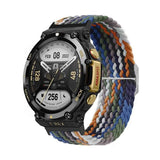 For-Amazfit-T-Rex-2-Adjustable-Buckle-Braided-Nylon-Watch-Band(Colorful)