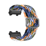 For-Amazfit-T-Rex-2-Adjustable-Buckle-Braided-Nylon-Watch-Band(Colorful)