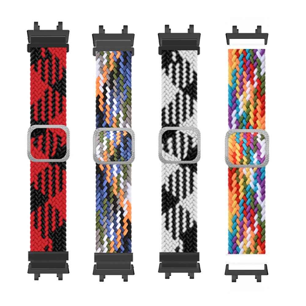For-Amazfit-T-Rex-2-Adjustable-Buckle-Braided-Nylon-Watch-Band(Colorful)
