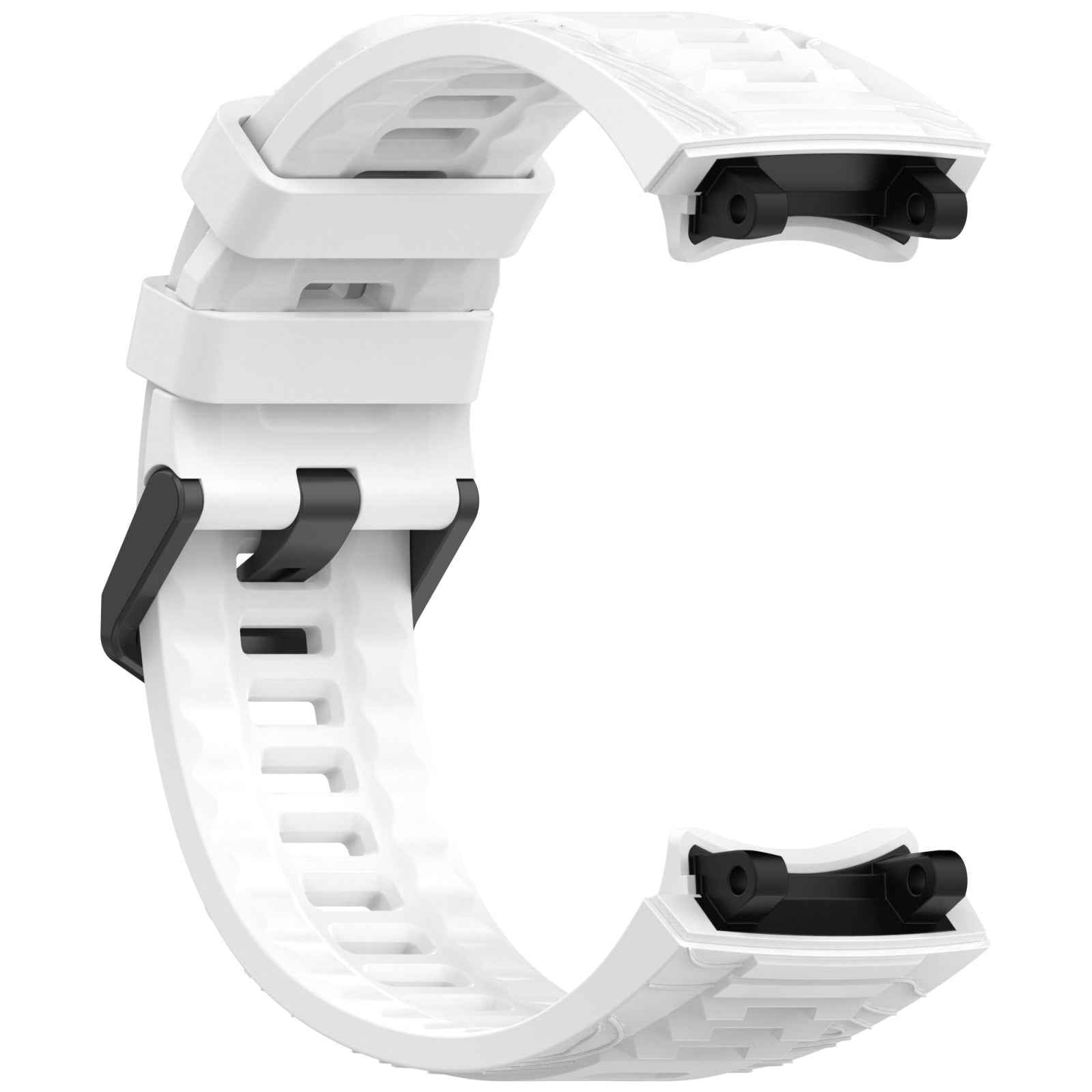 For-Amazfit-T-Rex-3-Solid-Color-Needle-Buckle-Silicone-Watch-Band(White)